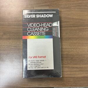 Silver Shadow Video-Head Cleaning Cassette, Use Wet or Dry, Factory Sealed